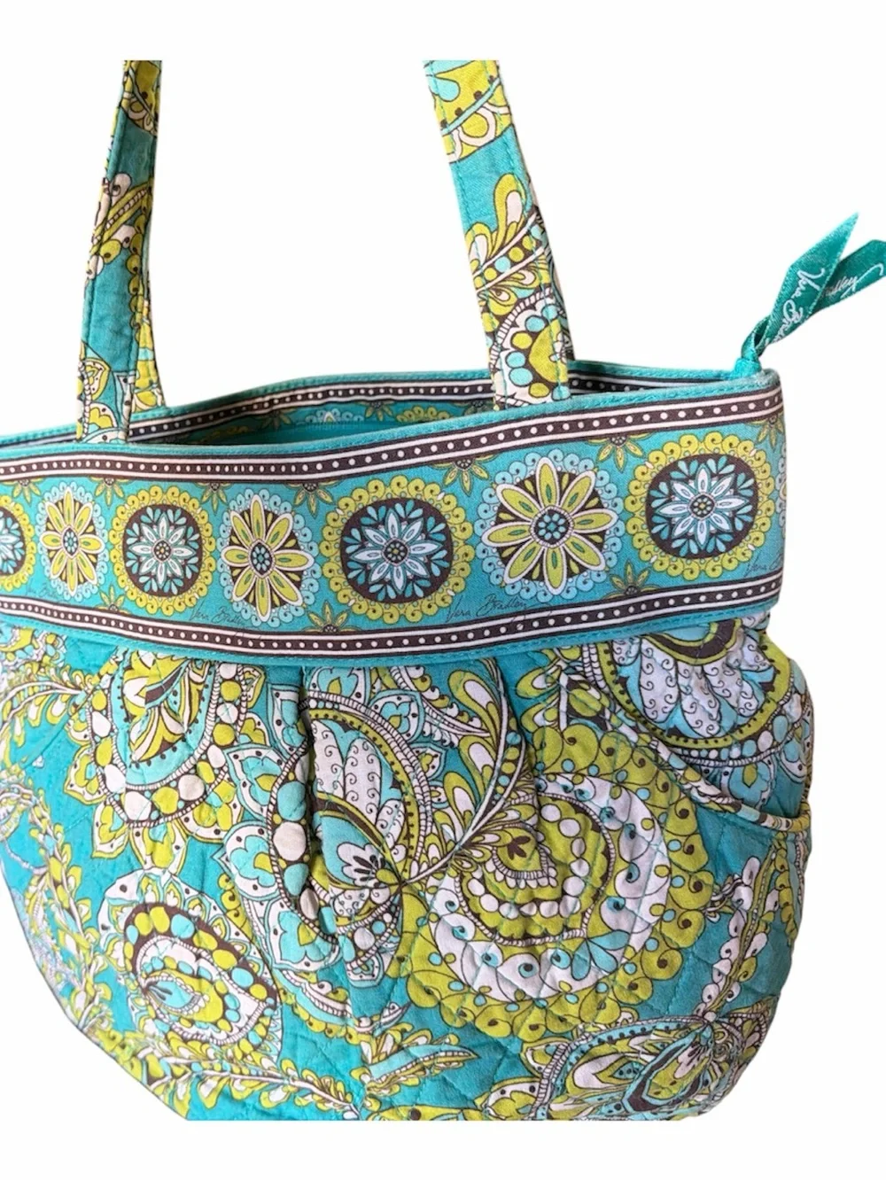 Vera Bradley Peacock Paisley Morgan Bag & Matching Pouch Set